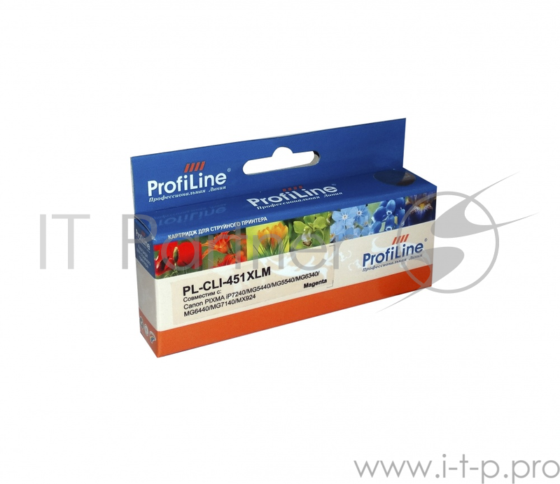 Картридж PL-CLI-451M XL для Canon PIXMA iP7240/MG5440/MG5540/MG6340/MG Magenta водн ProfiLine