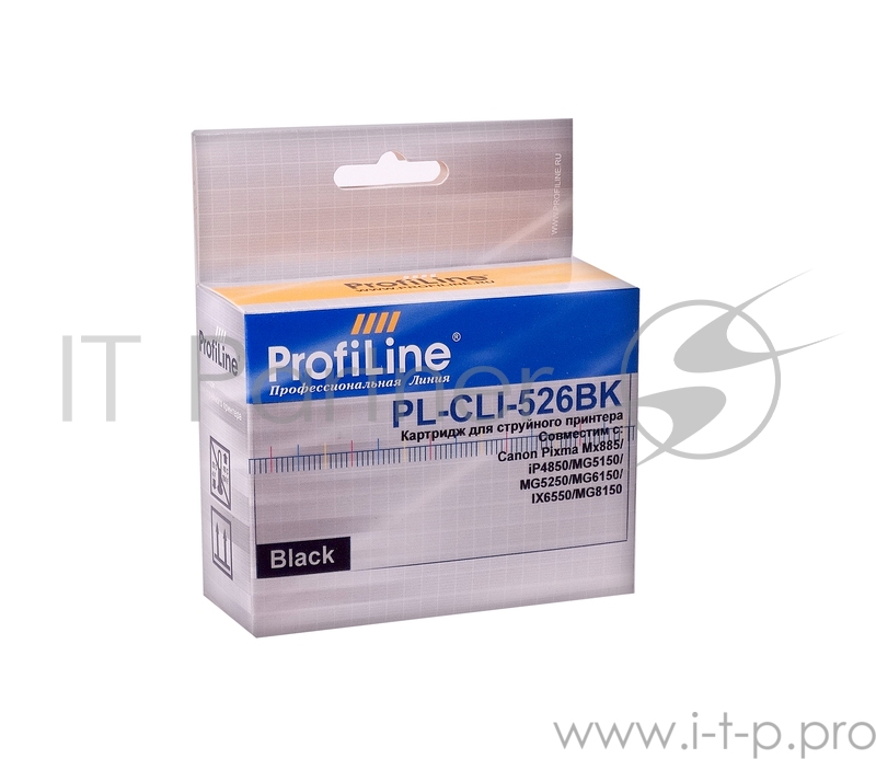 Картридж PL-CLI-526BK с чипом для принтеров Canon Pixma IP4850/MG5150/MG5250/MG6150/MG Black водн ProfiLine
