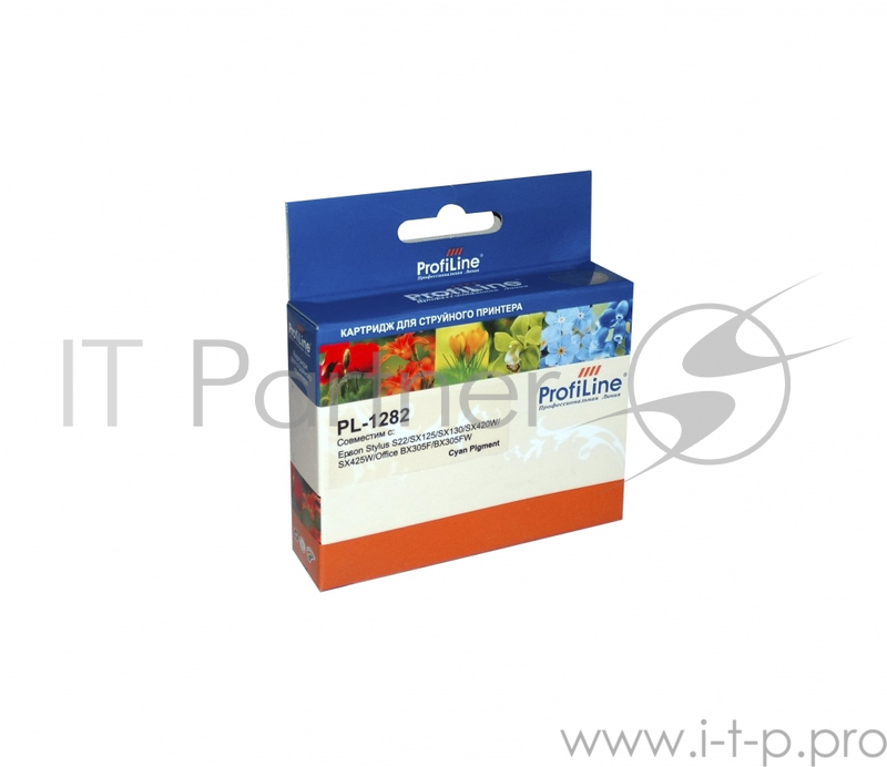 Картридж PL-1282 для принтеров Epson StylusS22/SX125/SX130/SX420W/S BX305F/BX305FW Cyan пигментные ProfiLine