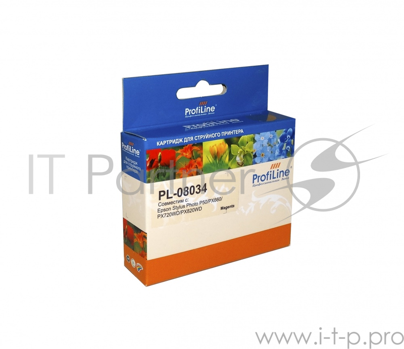 Картридж PL-08034 для принтеров Epson StylusPhoto P50/PX660/PX720WD/PX820WD Magenta водн ProfiLine