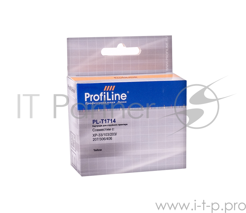 Картридж PL-T1714 для EPSON XP-33/103/203/207/303/306/313/ экономичный повышенной емкости Yellow водн ProfiLine