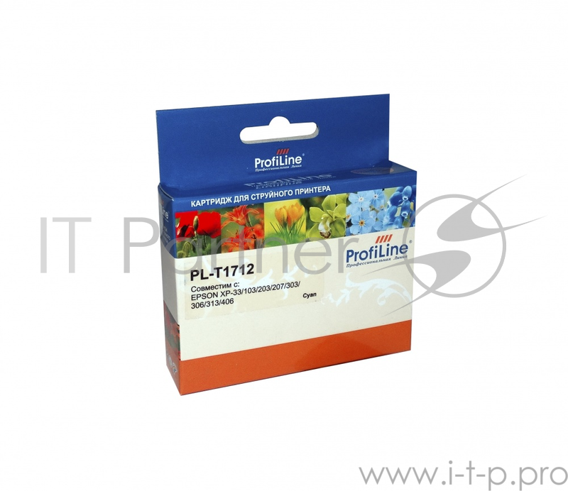 Картридж PL-T1712 для EPSON XP-33/103/203/207/303/306/313/ экономичный повышенной емкости Cyan водн ProfiLine