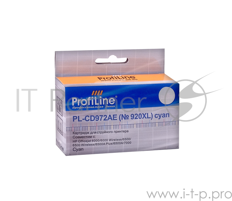 Картридж PL-CD972AE №920XL для принтеров HP officejet 6000/6500/7000 Cyan водн ProfiLine