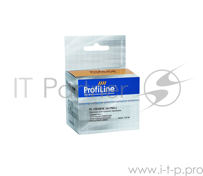 Картридж PL-CB325HE №178XL для принтеров HP Photosmart C5380/C5383/C6380/C6383/D5460/ Fax/Pro B8553 Yellow водн ProfiLine