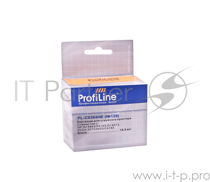 Картридж PL-C9364HE №129 для принтеров HP DJ 5943/D4163/OJ 6313/PhSm 2573/8053/C4183 Black пигмент ProfiLine