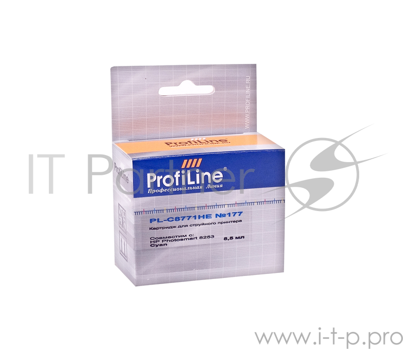 Картридж PL-C8771HE №177 для принтеров HP 8253 Cyan водн ProfiLine