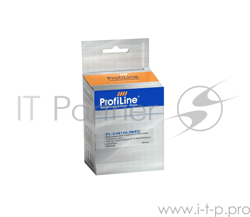 Картридж PL-C4913A №82 для принтеров HP Deskjet 500/500ps/510/800/800ps(24/42i DesignJet copier cc800ps Yellow водные ProfiLine