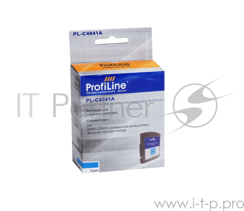 Картридж PL-C4841A №10 для принтеров HP 2000C/2500C Designjet Colorpro cad/ga Cyan водные ProfiLine