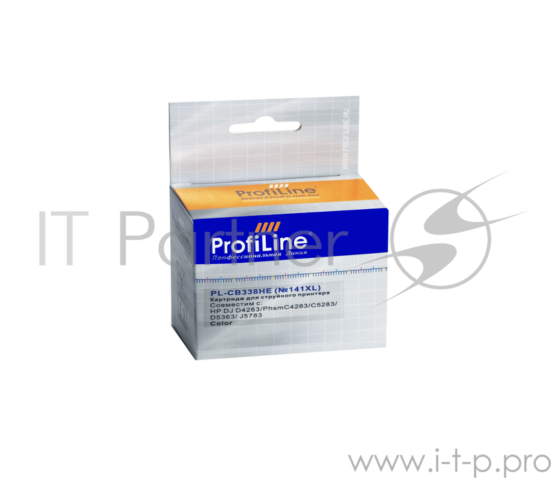Картридж PL-CB338HE №141XL для принтеров HP DJ D4263/D4363/Officejet J5783/J6413/Photosmart C4283/C4483/C4583/C5283C/D5363 Color водные ProfiLine
