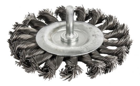 Щетки для дрелей и УШМ Кордщетка для дрели радиальная витая ПРАКТИКА 75 мм блистер 242-694