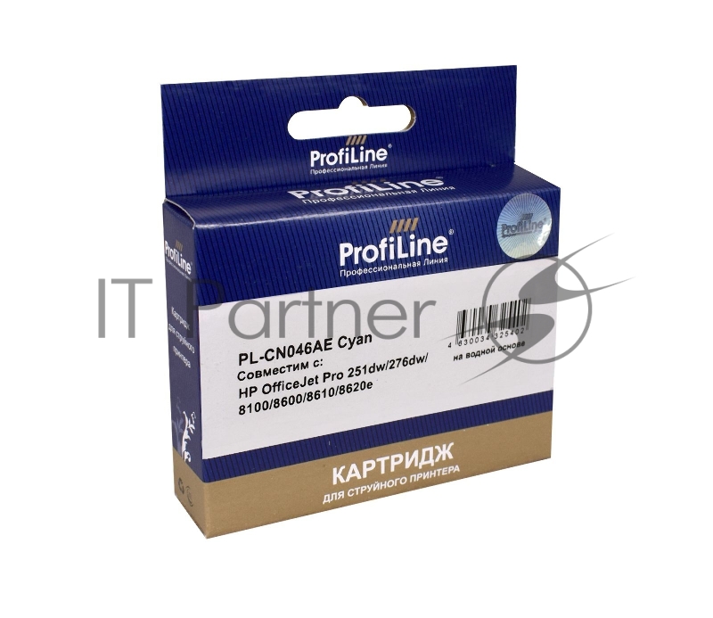 Картридж PL-CN046AE №951XL для принтеров HP OfficeJet Pro 251dw/276dw/8100/8600/8610/862 Cyan пигмент ProfiLine