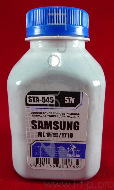 Тонер SAMSUNG ML-1510/20/1660/65/1710/50/186 3x00 (фл, 57г) B&W Standart фас России