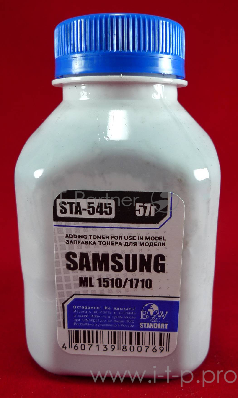 Тонер SAMSUNG ML-1510/20/1660/65/1710/50/186 3x00 (фл, 57г) B&W Standart фас России