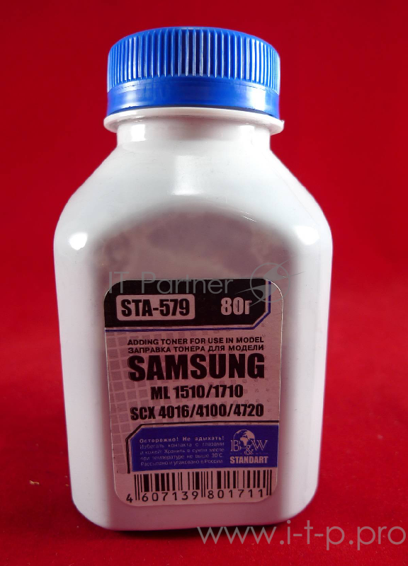 Тонер SAMSUNG ML-1520/1710/1610/2010/SCX 4016/5112/4x20/4100 (фл, 80г) B&W Standart фас Рос.