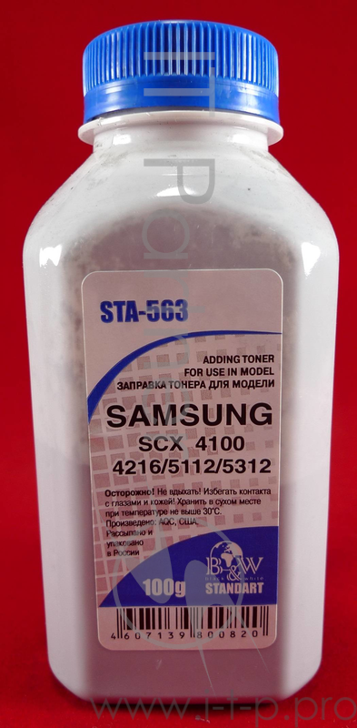 Тонер SAMSUNG ML-216x SCX 320x/340x/4100/4200/4220/4300 (фл, 100г) B&W Standart фас России