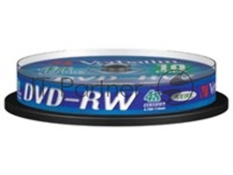 Диск DVD-RW 4.7ГБ 4x Verbatim 43552, пласт.коробка, на шпинделе (10шт./уп.)