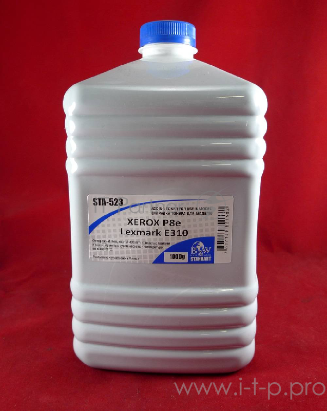 Тонер XEROX P8e/Lexmark E310 (кан, 1кг) B&W Standart фас России