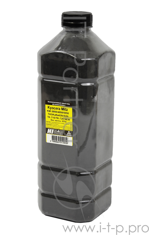 Тонер Kyocera KM-3050/4050/5050 (Hi-Black) TK 715, 870 г, канистра