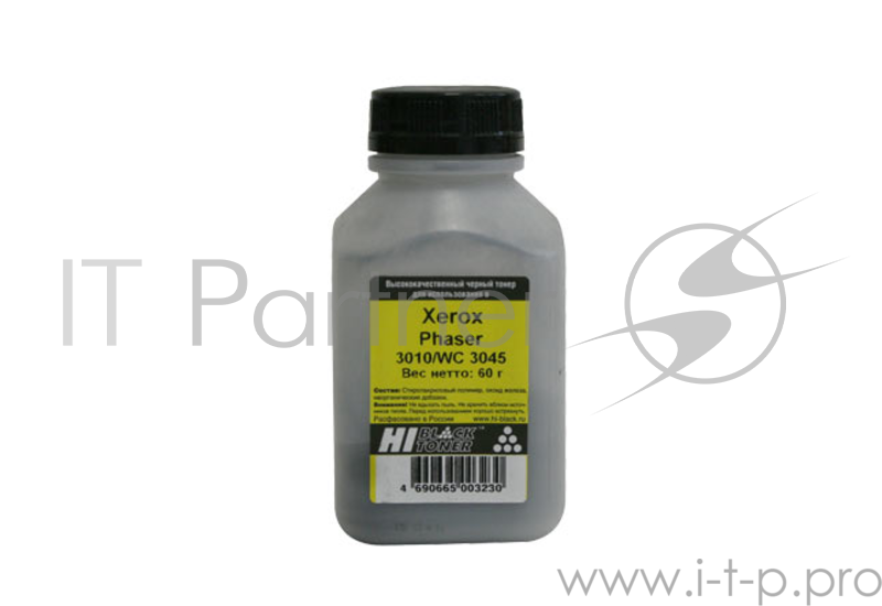 Расходные материалы Hi-Black Тонер для Xerox Phaser 3010/WC 3045, 60 г, банка