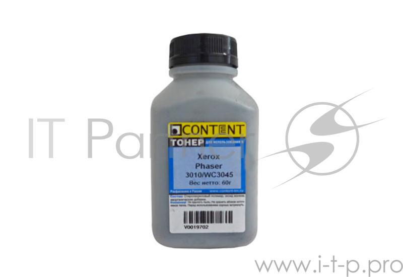 Расходные материалы Content Тонер для Xerox Phaser 3010/WC 3045, 60 г, банка