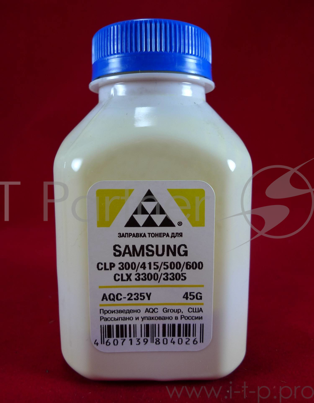 Тонер SAMSUNG CLP 300/315/320/325/360/415/500/51 Yellow, (фл.45г.) AQC фас. Россия
