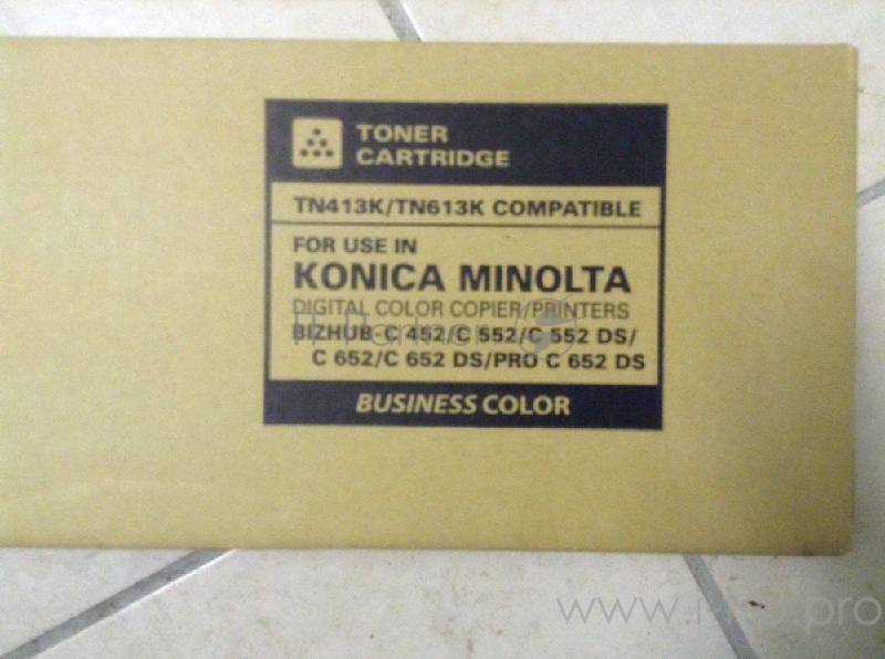 Тонер Konica-Minolta bizhub C452/552/652 черный TN-413K/TN-613K (туба, 900 гр.) Katun