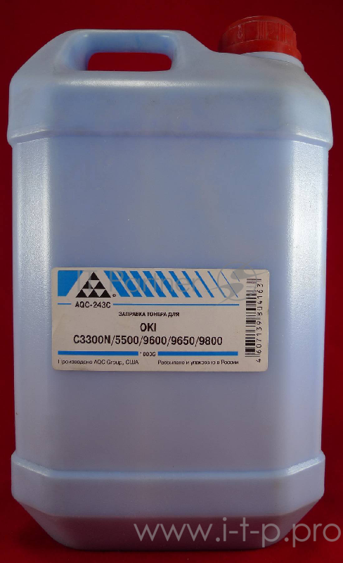 Тонер OKI C3300N/5500/9600/9650/9800 Cyan универсальный (фл., 1кг) AQC - фас.России