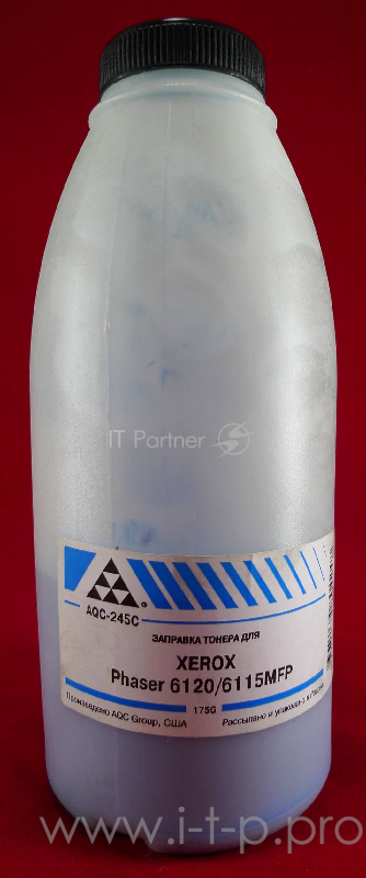 Тонер XEROX Phaser 6120/6115MFP Cyan (фл., 175г) AQC - фас.России