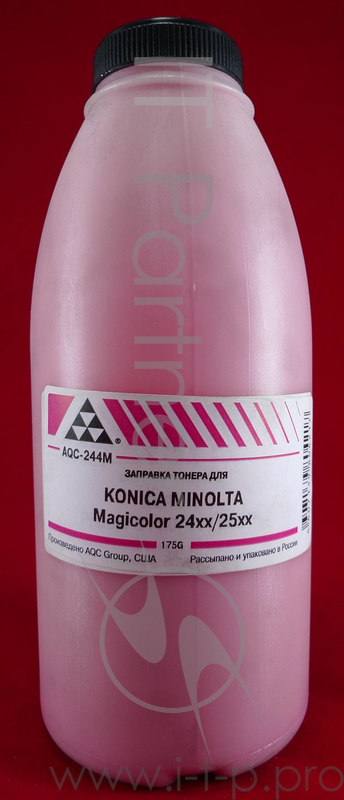 Тонер Konica Minolta Magicolor 2400/2430/2450/2480/2490/2500/ Magenta (фл., 175г) AQC - фас.России