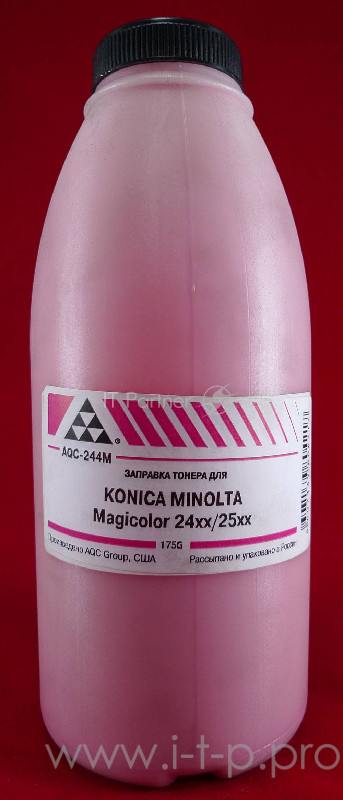 Тонер Konica Minolta Magicolor 2400/2430/2450/2480/2490/2500/ Magenta (фл., 175г) AQC - фас.России
