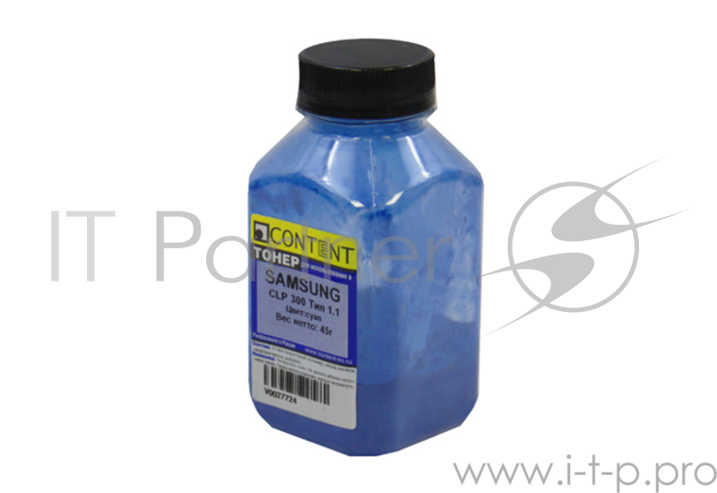 Тонер Samsung CLP 300 (Content) Тип 1.1, C, 45 г, банка
