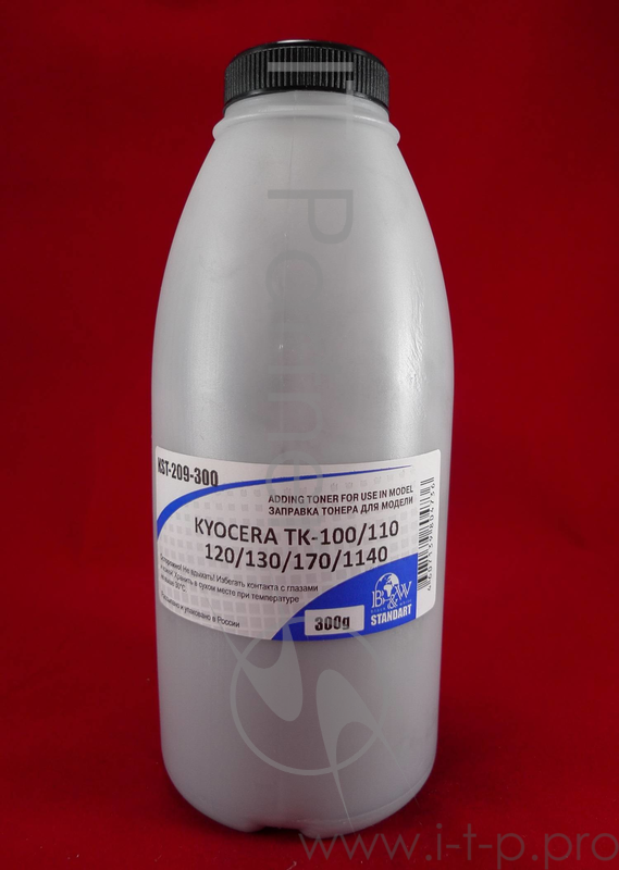 Тонер Kyocera TK-100/110/120/130/170/1140, FS-720/820/920/1016MFP/1116MFP M2035/M2535 (фл. 300г) B&W Standart фас Россия