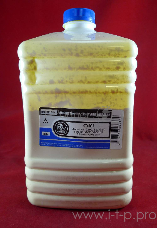 Тонер OKI Universal C301/321/610/810/830/910/930/3 Ricoh SP c720 Cyan (кан., 1кг) B&W Yellow (Tomoegawa) - фас.России