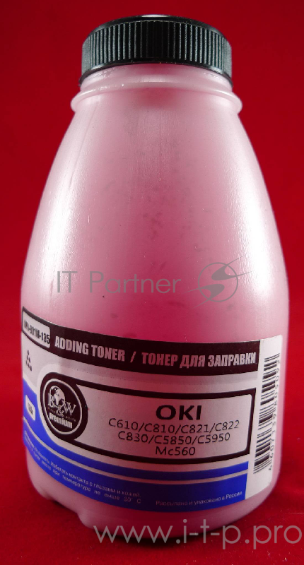 Тонер OKI C610/C810/C821/C822/C830/C5850 Magenta (фл., 135г) B&W Premium (Tomoegawa) - фас.России