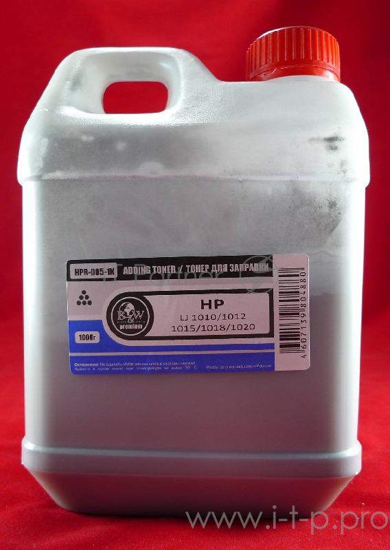 Тонер HP LJ 1010/1015/1020/1100/1160/1200/ (кан., 1кг.) B&W Premium фас России