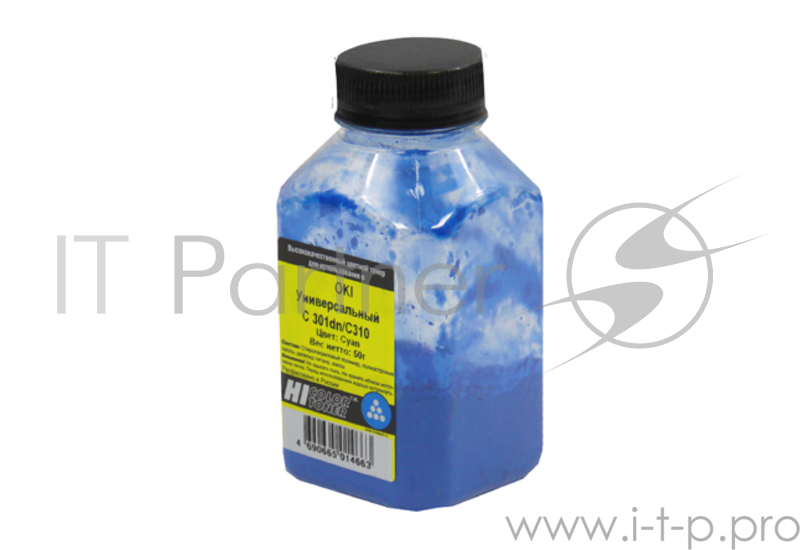 Тонер OKI Универсальный С 301dn/C310 (Hi-Color) C, 50 г, банка