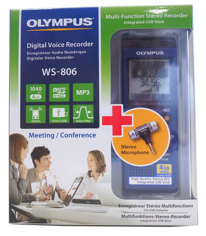Диктофон OLYMPUS WS-806+ME-51S 4Gb синий