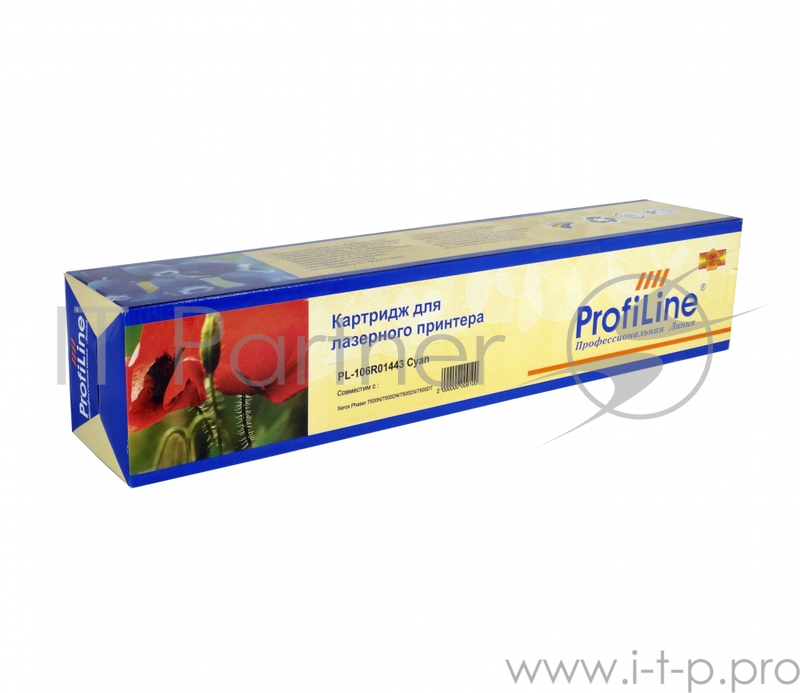 Тонер-туба PL-106R01443 для принтеров Xerox Phaser 7500N/7500DN/7500DT/7500DX 17800 копий Cyan ProfiLine