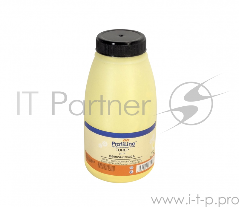 Тонер PL-Q6002/CC532/CE252/CE262/CE7 для HP CLJ 1600/2600n/2600dn/2600dtn /CM2320/CP2025/3525/5220/5225/ LBP5000/5100Yellow 90 гр ProfiLine Фасовка РФ