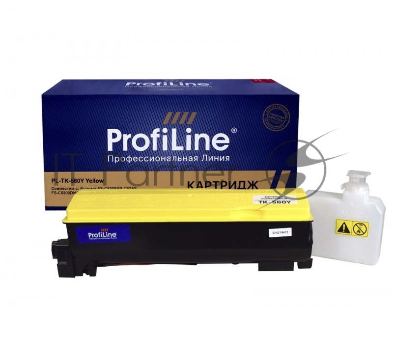 Тонер-кит PL-TK-560Y для принтера Kyocera FS-C 5300DN/5350DN/ECOSYS P6030cdn 12000 копий Yellow ProfiLine