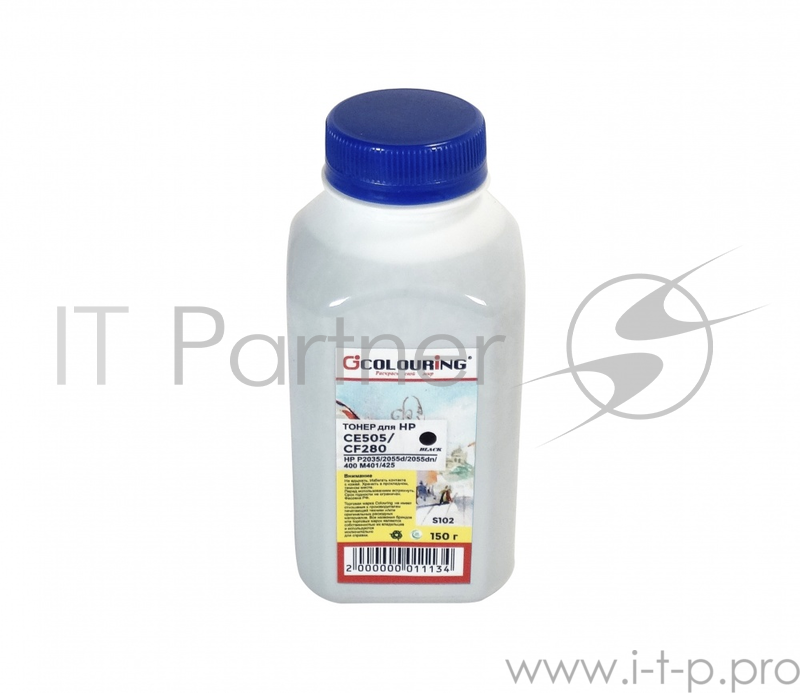 Тонер CG-CE505/CF280 для принтеров HP P2035/2055d/2055dn/400 M401/425 150 гр Colouring Фасовка РФ (СПБ)