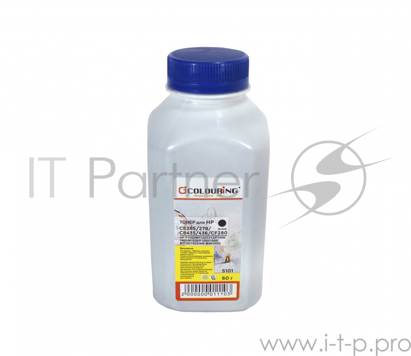 Тонер CG-CE285/278/CB435/436/CF280 для принтеров HP P1102/M1132/1212/P1566/1606/M1 M401/425 60 гр Colouring Фасовка РФ (СПБ)