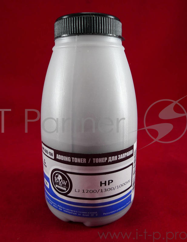 Тонер HP LJ 1200/1300/1000W (фл.150г.) B&W Premium фас России