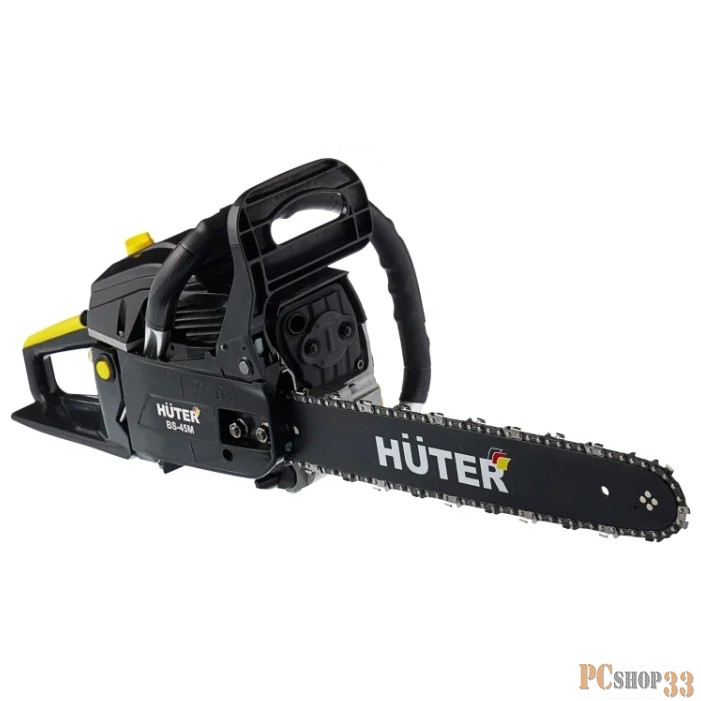 Бензопила Huter BS-45 70/6/2 Бензопила { 1,7 кВт, 45 см3, бак 0,55 л, антивиб. система, шина 45см/18, 7кг }