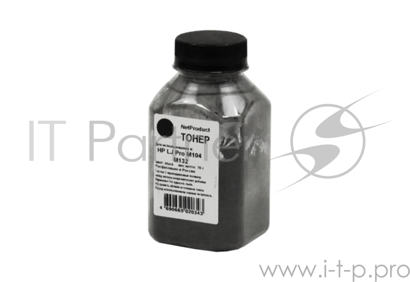 Тонер для HP LJ Pro M104/M132 (Net Product) черный, 70 г, банка