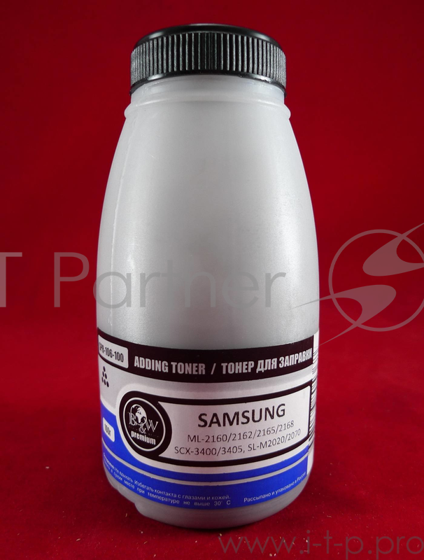 Тонер SAMSUNG ML-2160/2162/2165/2168/SCX-340 SL-M2020/2070, Xerox WC3215/3225 (фл. 100г) B&W Premium фас. Россия
