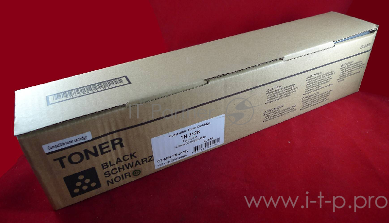 Тонер Konica-Minolta bizhub C300/352/352P черный TN-312K (туба 430г) JPN
