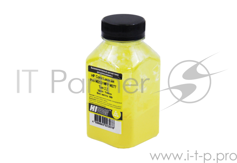Тонер Hi-Black для HP CLJ Pro M252/MFP M277, Химический, Тип 2.2, Y, 60 г, банка