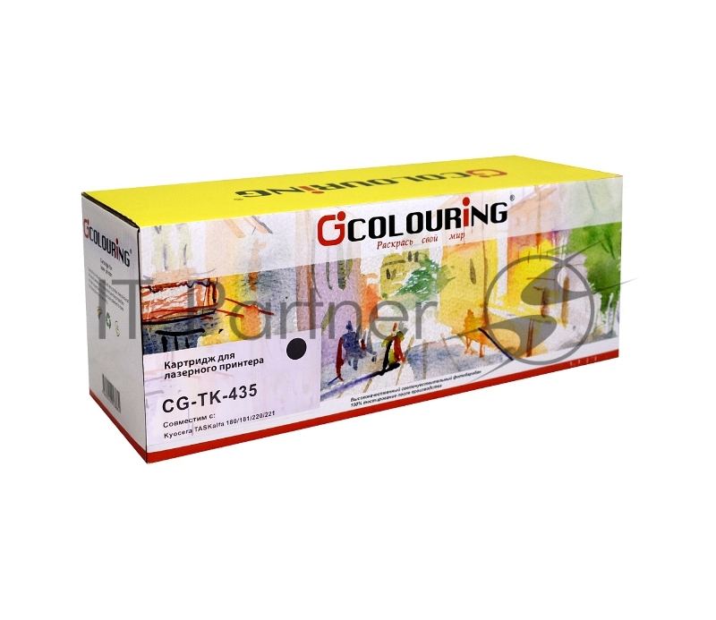 Тонер-кит CG-TK-435 для принтеров Kyocera Mita 180/181/220/221 15000 копий + бункер отработанного тонера Colouring