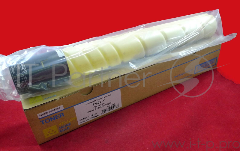 Тонер Konica-Minolta bizhub C227/C287 yellow TN-221Y (туба 510г) JPN